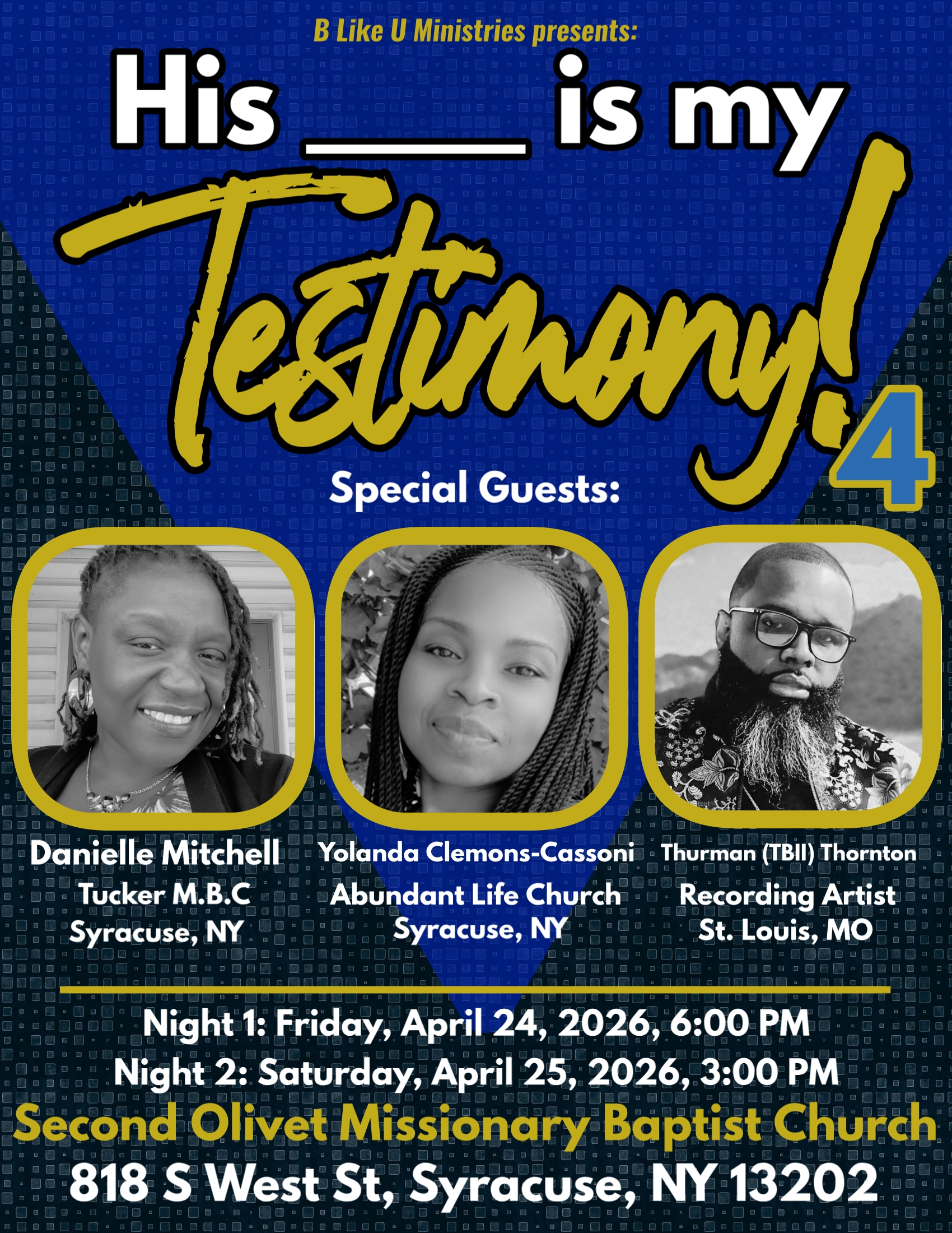 His ____ is my Testimony 4!